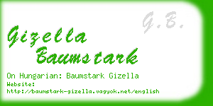 gizella baumstark business card